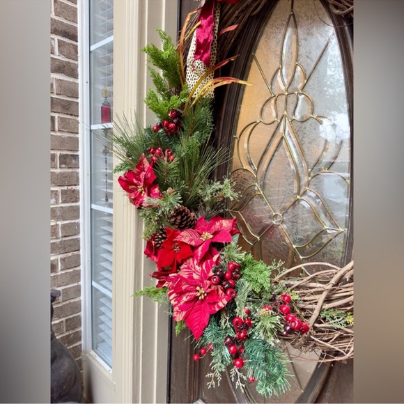 HUGE WREATH Christmas Holiday Front Door Decor Custom High End Animal Print - Picture 4 of 15